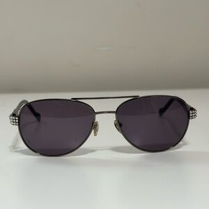 Jimmy Crystal New York JCS117 Aviator Sunglasses Women’s Size 58-16-135 Gunmetal
